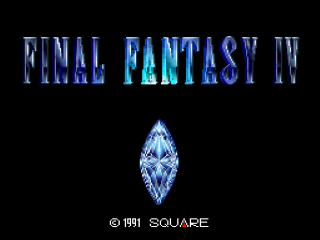 Final Fantasy IV title screen for Super Famicom